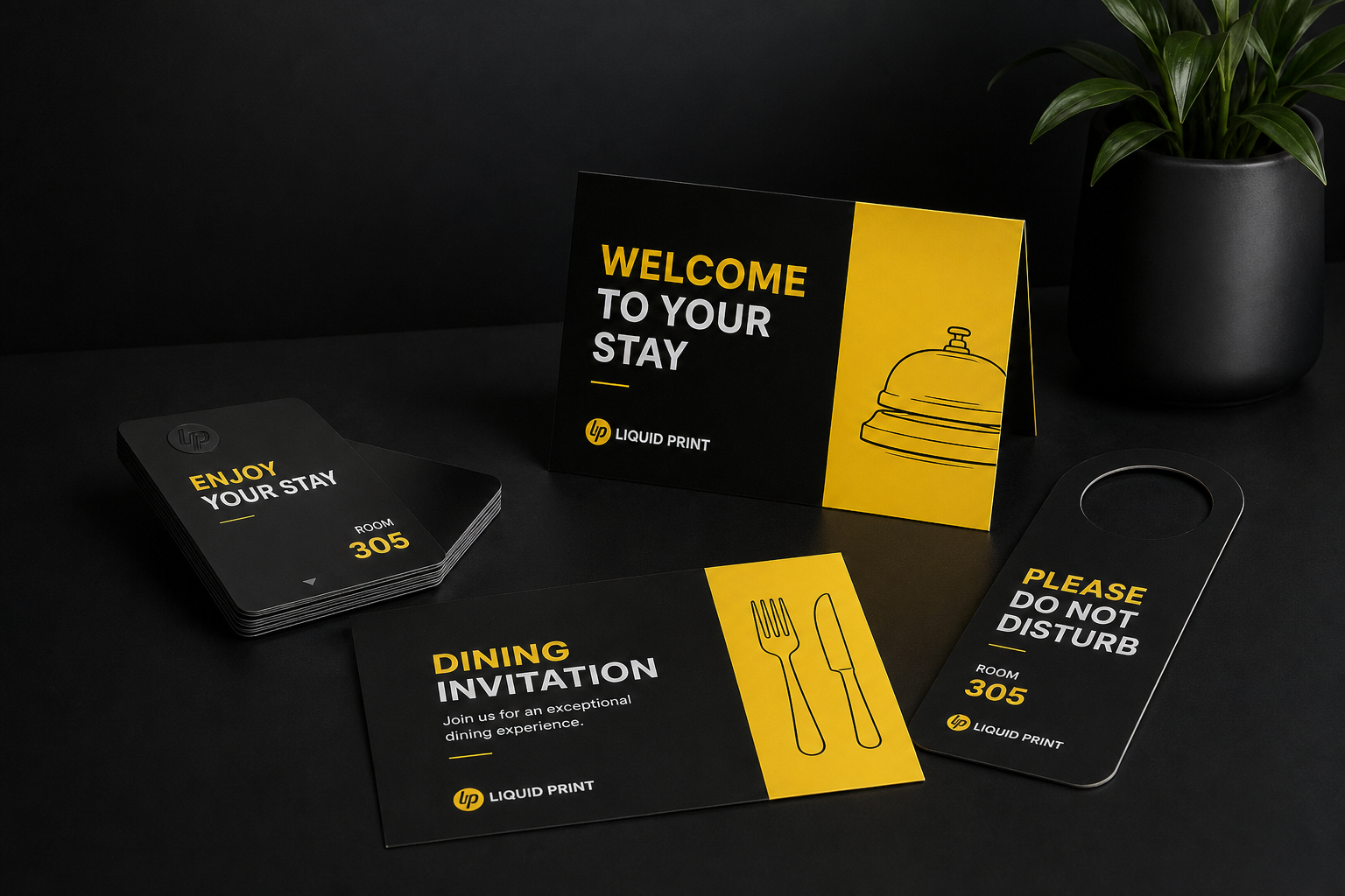 Hospitality menus and venue print