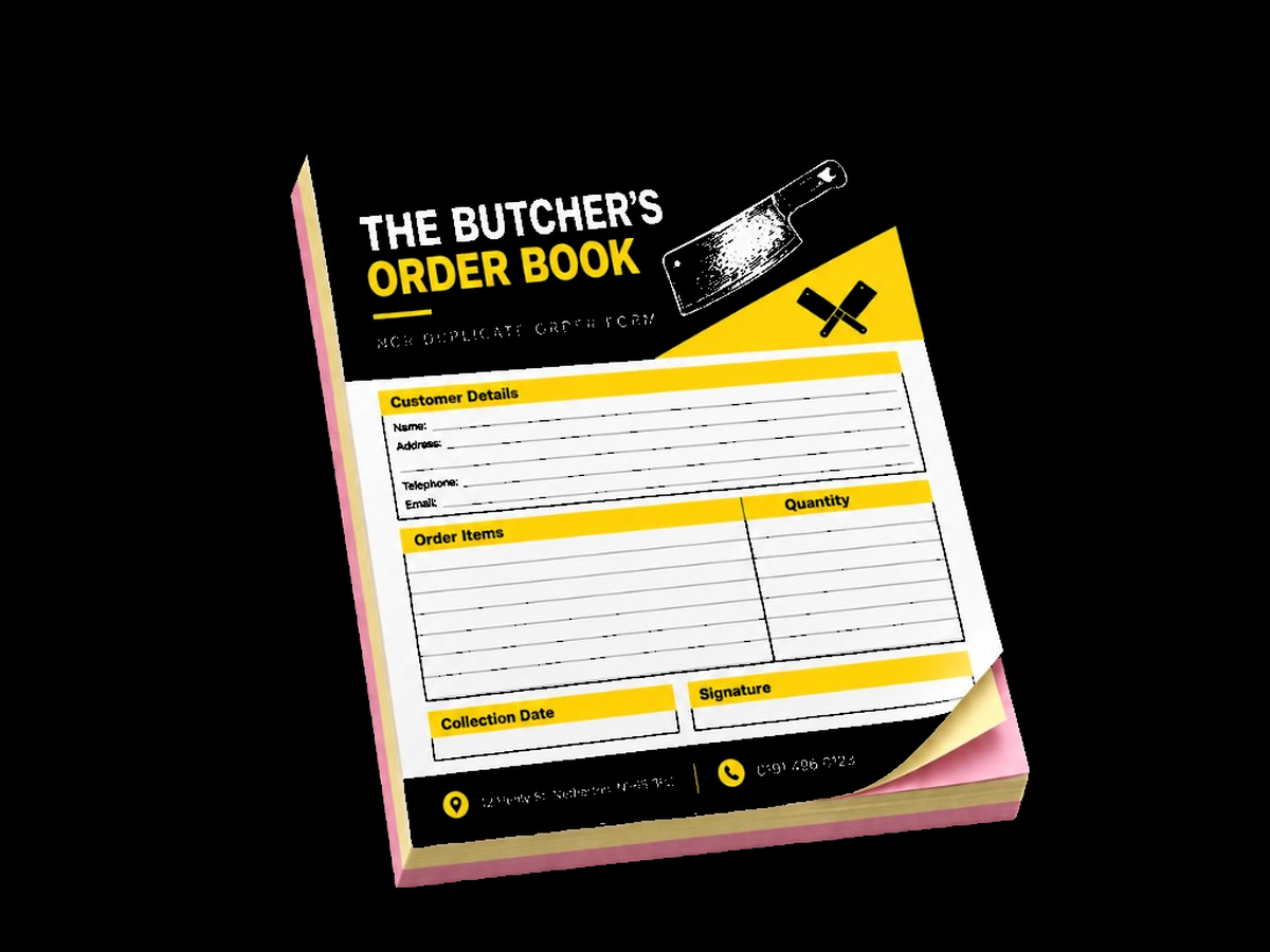 NCR duplicate pads for invoices and forms